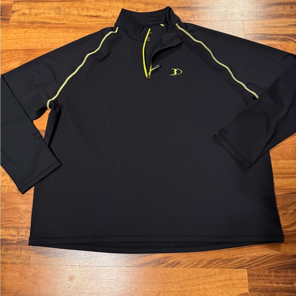 Men's Black Performance Jacket with Gold Accents